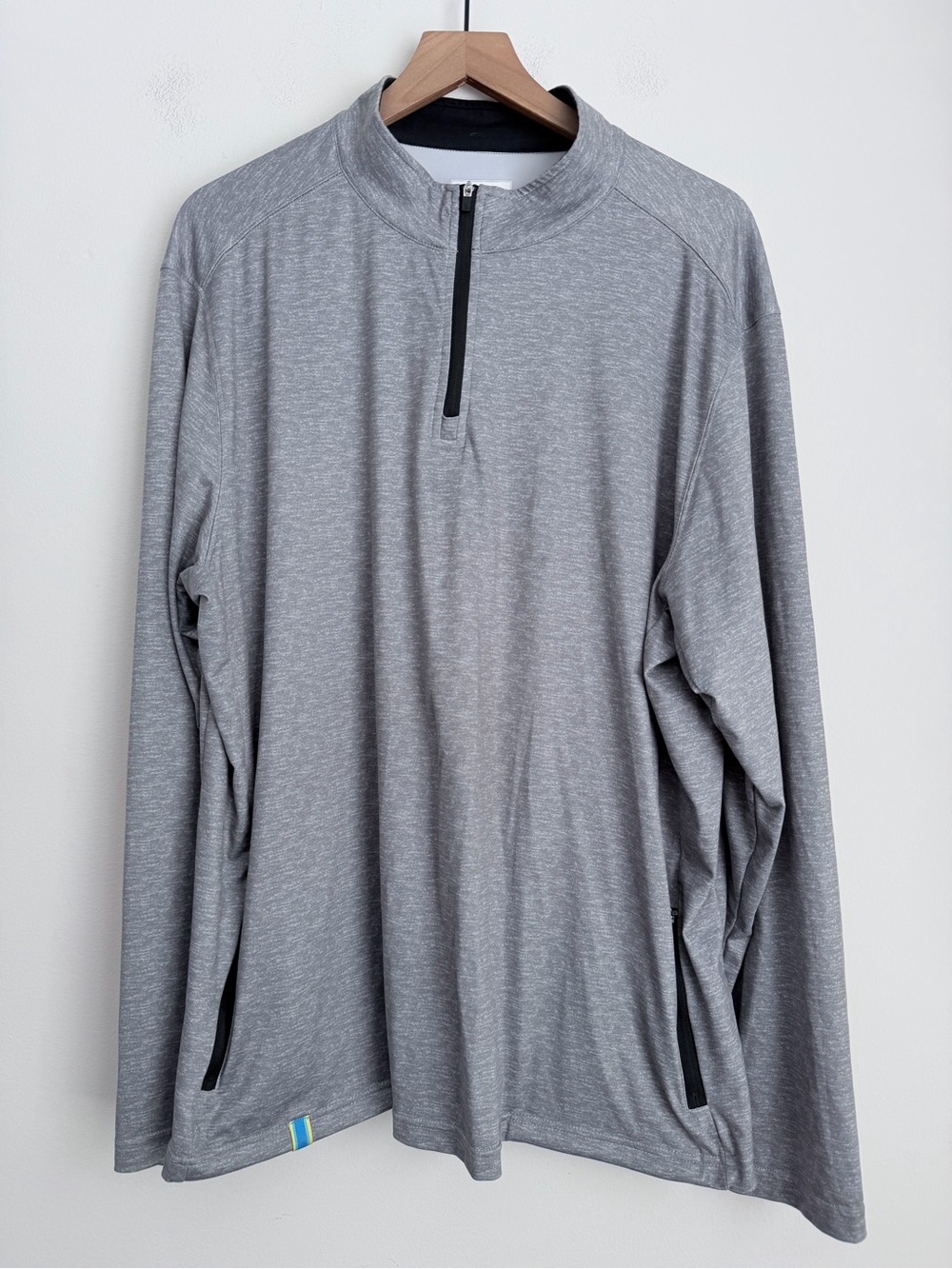 Chubbies Sz XL The Lakeside Movementum Gray 1/4 Zip Golf Performance Pullover